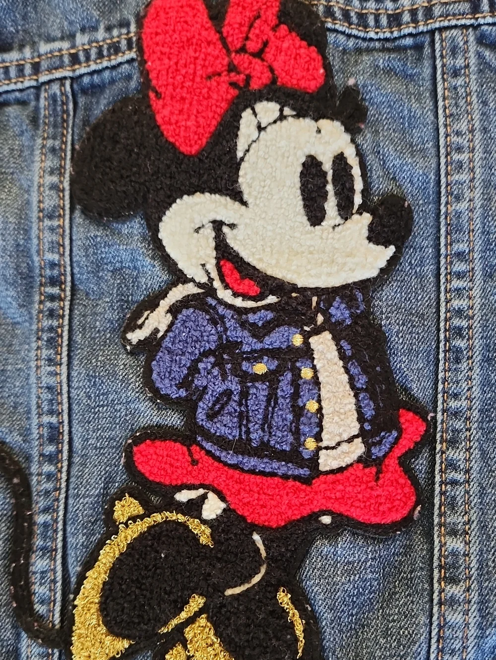 Gap Disney Minnie Mouse Blue Denim Kids' Jacket with Button Front